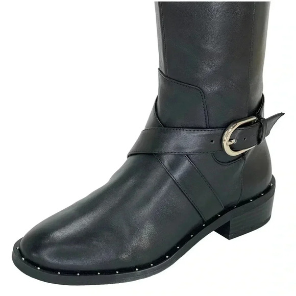 International Concepts Fadora Black Leather Knee High Womens Boots Size 5M - Picture 7 of 11